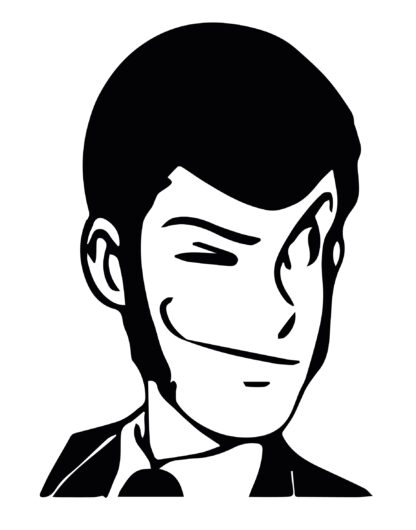 Lupin sticker adesivo nero